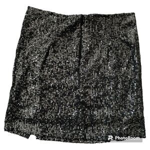 Love On A Hanger Black Junior Girls Size 7 Sequin Mini Skirt